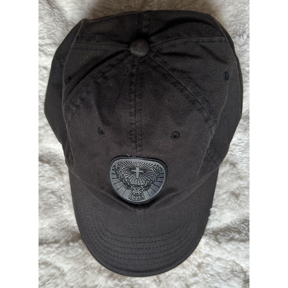 Jagermeister Deer Stag Logo Adjustable Baseball Hat Black Strapback Pre-Owned